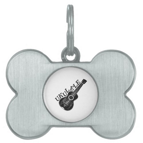 Ukulele Text And Image Pet Tag