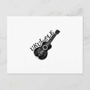 Ukulele Text And Image Postcard
