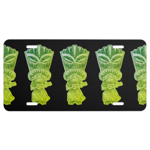 Ukulele Tiki  License Plate
