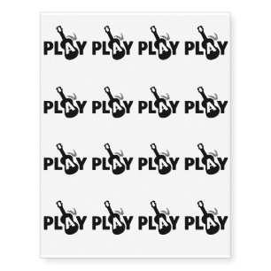Ukulele Uke Music Lover Gift Funny Temporary Tattoos