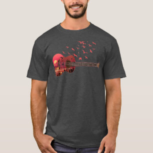 Ukulele Uke Scenic Sunshine Sunset Landscape T-Shirt