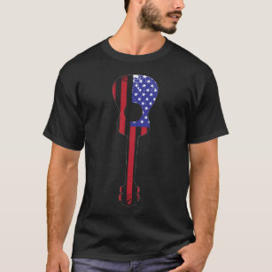 Ukulele Ukulele American Flag American Flag T-Shirt