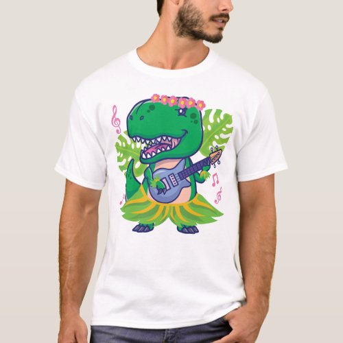 Ukulele Ukulele T_Rex T_Rex Dinosaur T_Shirt