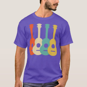 Ukulele Vintage Retro Art Ukulele Uke Music Gift T-Shirt