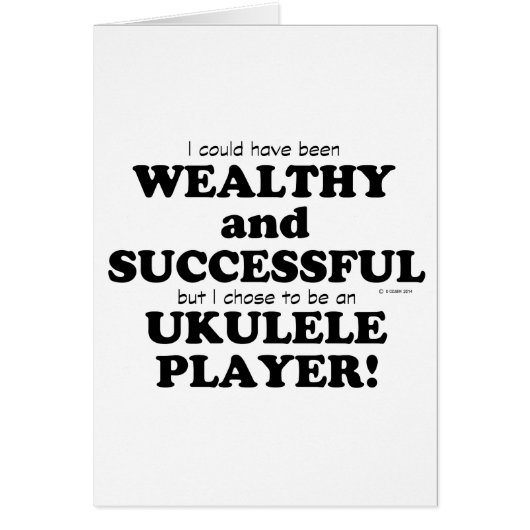 Ukulele Wealthy & Successful Cards (Front)