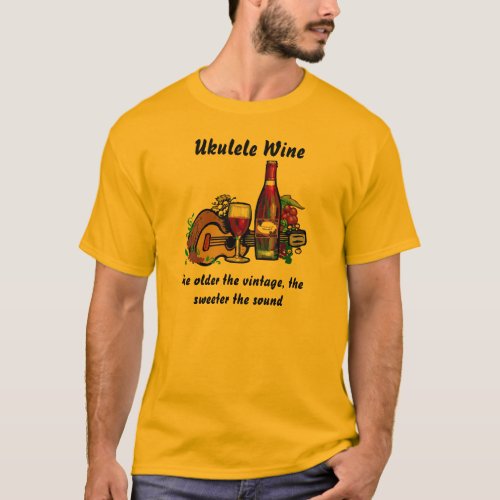 Ukulele Wine T_Shirt