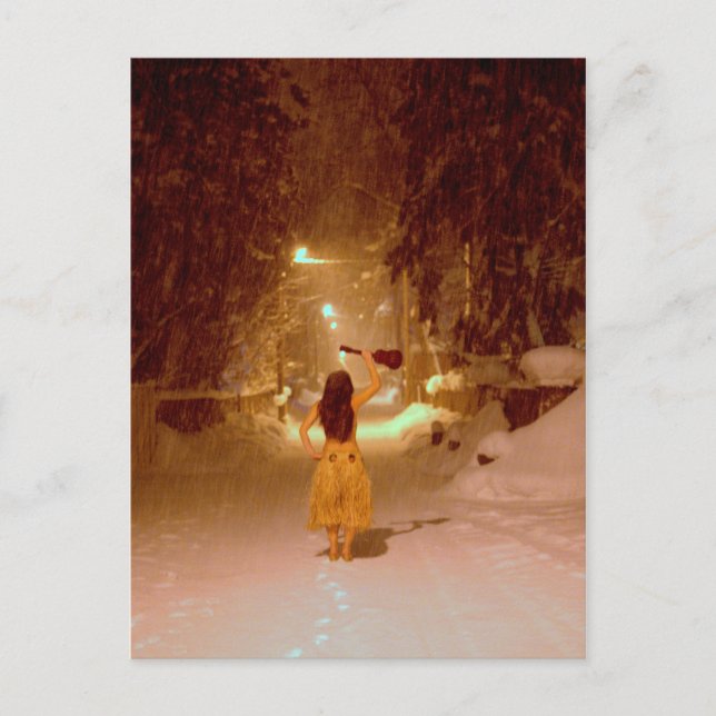 Ukulele winter wonderland postcard (Front)