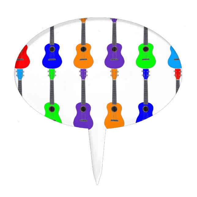 Ukuleles Cake Topper (Front)