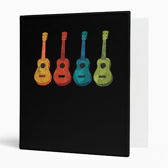Ukuleles retro 3 ring binder (Front/Inside)