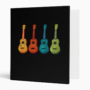 Ukuleles vintage 3 ring binder