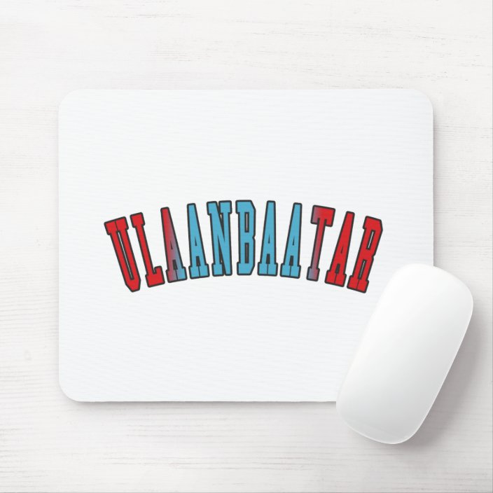 Ulaanbaatar in Mongolia National Flag Colors Mouse Pad