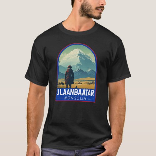 Ulaanbaatar Mongolia Travel Art Vintage T_Shirt