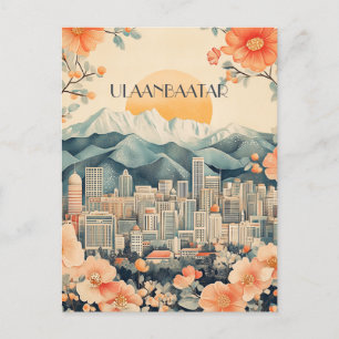 Ulaanbaatar Mongolia Travel Postcard