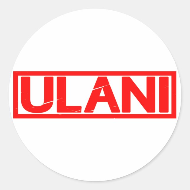 Ulani Stamp Classic Round Sticker (Front)