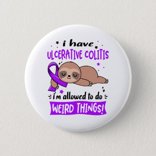 Ulcerative Colitis Awareness Month Ribbon Gifts Button
