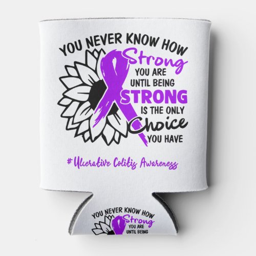 Ulcerative Colitis Awareness Ribbon Support Gifts Can Cooler
