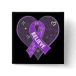 Ulcerative Colitis Believe Ribbon Heart Pinback Button