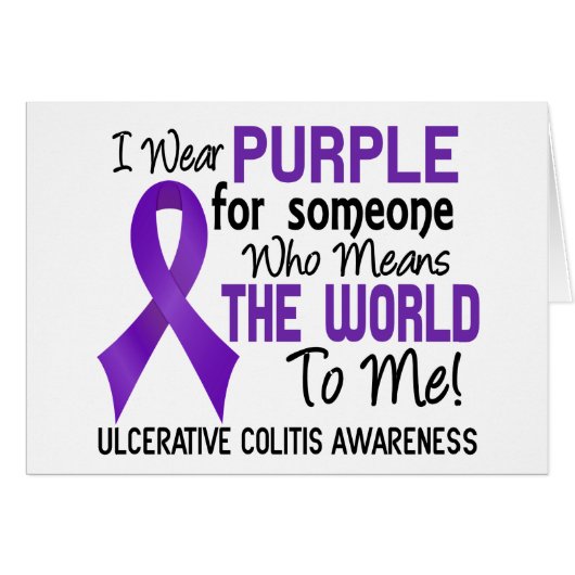 Ulcerative Colitis Means World To Me 2 Cards (Front Horizontal)