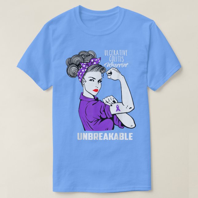 Ulcerative Colitis Warrior Unbreakable Awareness G T-Shirt (Design Front)