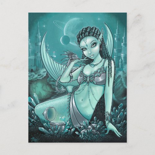 Uli Celestial Alien Mermaid Fae Dragon Postcard