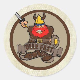 Ullr Fest happy skiing viking stickers
