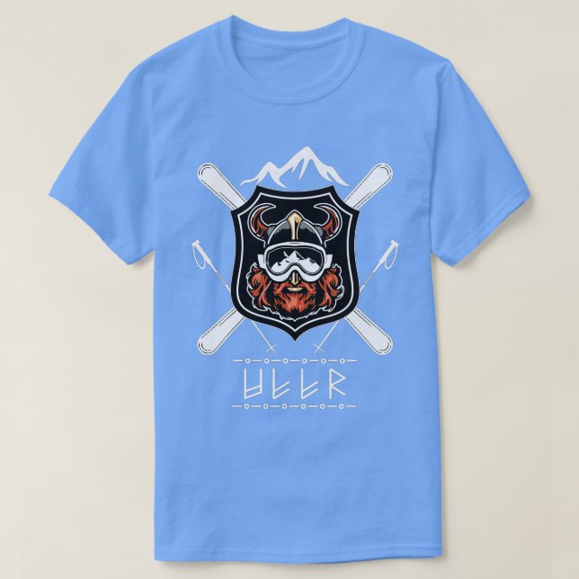 Ullr  God Of Archery  Norse Hunting Viking Ski  T-Shirt (Design Front)