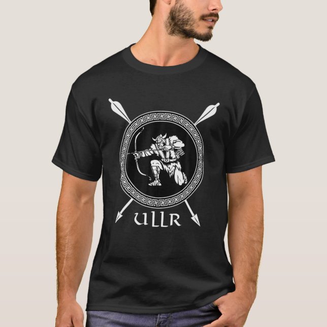 Ullr God Of Archery Norse Ski Hunting Viking Arche T-Shirt (Front)