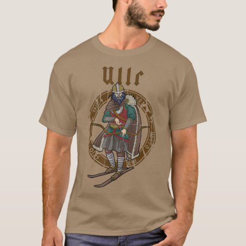 Ullr  God Of Archery  Viking Gifts Hunting Ski T_Shirt