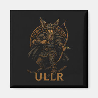 Ullr Norse God Of Archery And Skiing Magnet