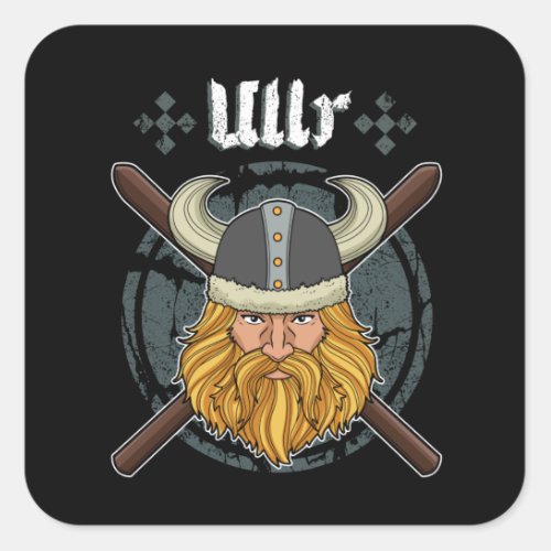 Ullr Ski Winter Sports Gifts Skiing Viking Ullr Square Sticker