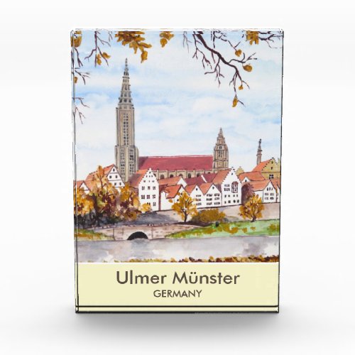 Ulm Minster Germany Painting by Farida Greenfield Photo Block