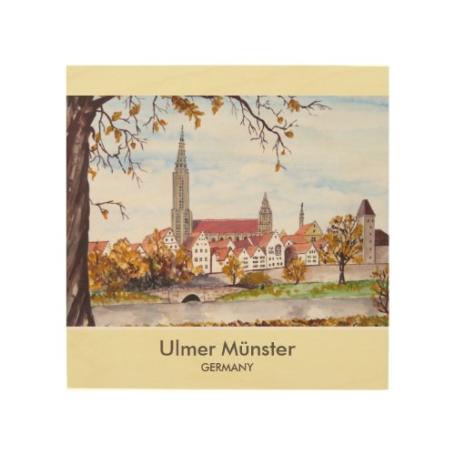 Ulm Minster Germany Painting by Farida Greenfield Wood Wall Art