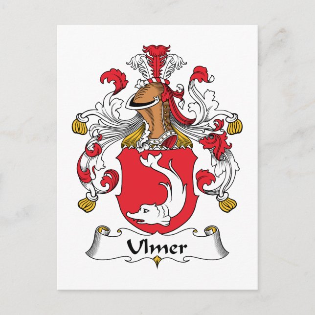 Ulmer Family Crest Postcard (Front)