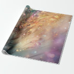 Ulrica Elegant Wrapping Paper<br><div class="desc">Introducing the Ulrica Wedding and Party Design Collection. This captivating image showcases a mesmerizing blend of delicate, crystalline structures that resemble intricate, glistening flora. Bathed in a spectrum of iridescent hues, from deep emerald greens and vibrant purples to warm golden yellows and soft pinks, the scene exudes an otherworldly charm....</div>