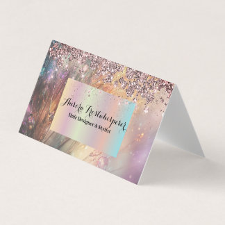 Ulrica Rose Glitter Halo Business Card