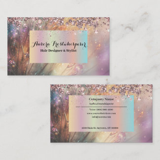 Ulrica Rose Glitter Halo Business Card