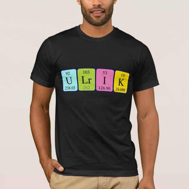 Ulrik periodic table name shirt (Front)