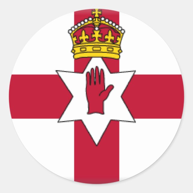 Ulster Flag Classic Round Sticker (Front)