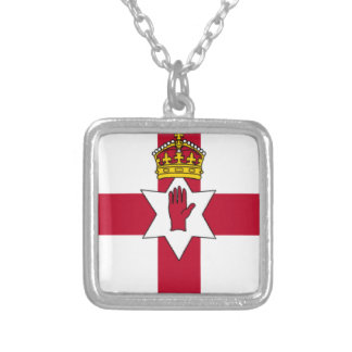 Ulster Flag Silver Plated Necklace