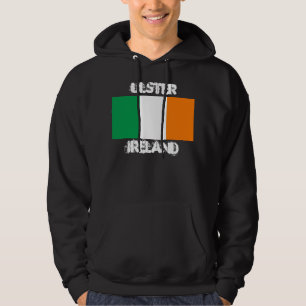 Ulster, Ireland with Irish flag Hoodie