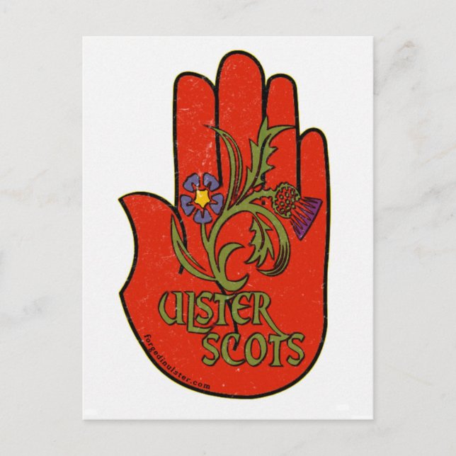 Ulster-Scots red hand design. Postcard (Front)