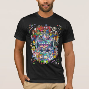 Ultimate 90s Flashback Cartoon & Pop Culture Colla T-Shirt