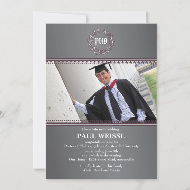 Ultimate Achievement Photo Graduation Invitation (Front)