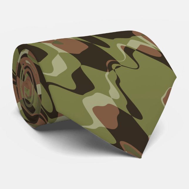 Ultimate Camouflage Woodland Neck Tie (Rolled)