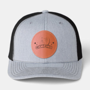 "Ultimate Camping Adventure Nature Escape & Outd Leather Patch Hat