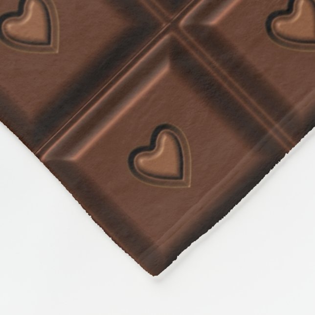 Ultimate Chocolate Lovers Chocolate Block Fleece Blanket (Corner)