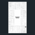 Ultimate Computer Science Reference Poster<br><div class="desc">Real nerds do not have posters of Star Trek, Star Wars, or Star Ocean. That would be an illogical and inefficient use of wall space. Real nerds have posters that allow them to quickly reference obscure mathematical formulas. Well, this poster is perfect for the true nerds out there, featuring information...</div>