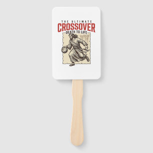 Ultimate Crossover Christian Basketball Vintage Hand Fan