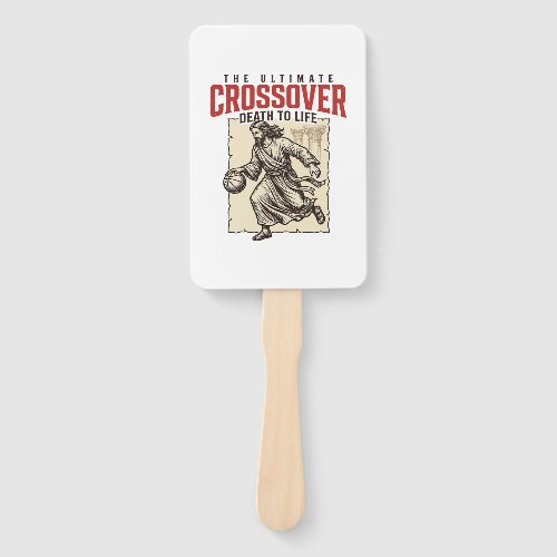 Ultimate Crossover Christian Basketball Vintage Hand Fan
