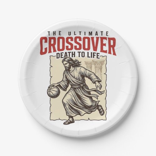 Ultimate Crossover Christian Basketball Vintage Paper Plates